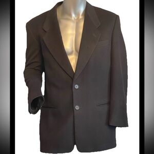 Giorgio Armani Collezioni 100% Cashmere Black Single Breasted Size 38